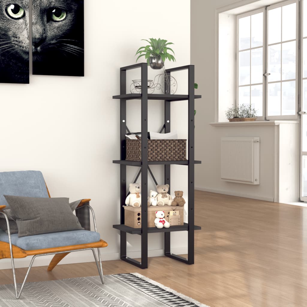 vidaXL Regał na książki, szary, 40x30x105 cm, materiał drewnopochodny
