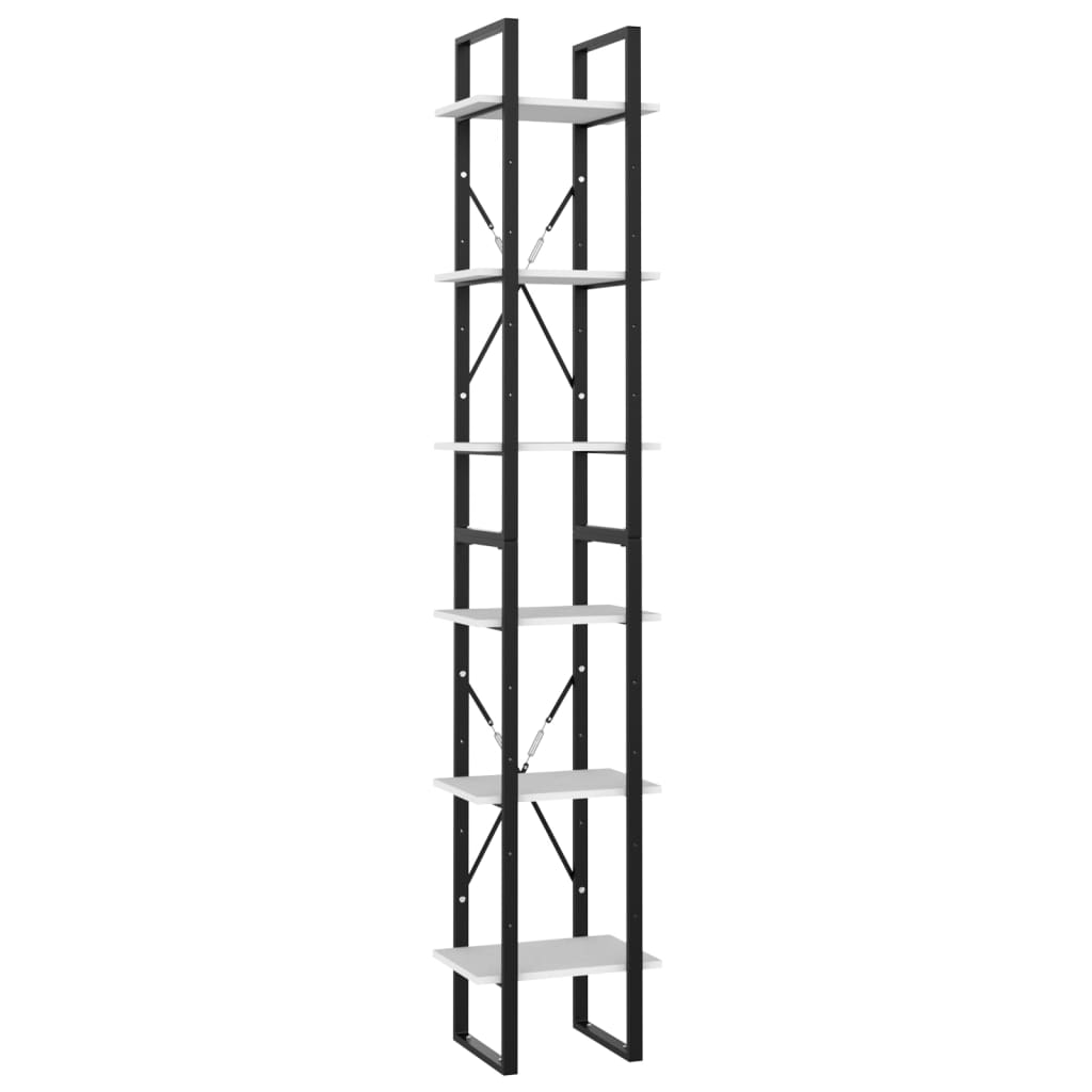 vidaXL Regał na książki, biały, 40x30x210 cm, materiał drewnopochodny