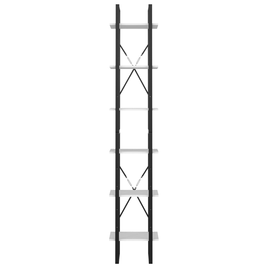 vidaXL Regał na książki, biały, 40x30x210 cm, materiał drewnopochodny