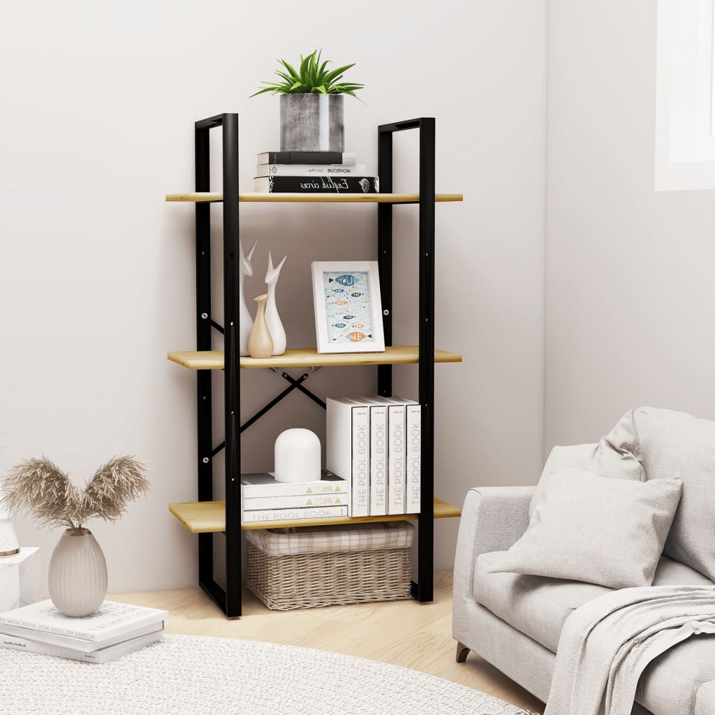 vidaXL Regał, 60x30x105 cm, lite drewno sosnowe