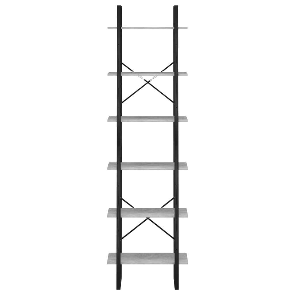 vidaXL Regał, szarość betonu, 60x30x210 cm, materiał drewnopochodny