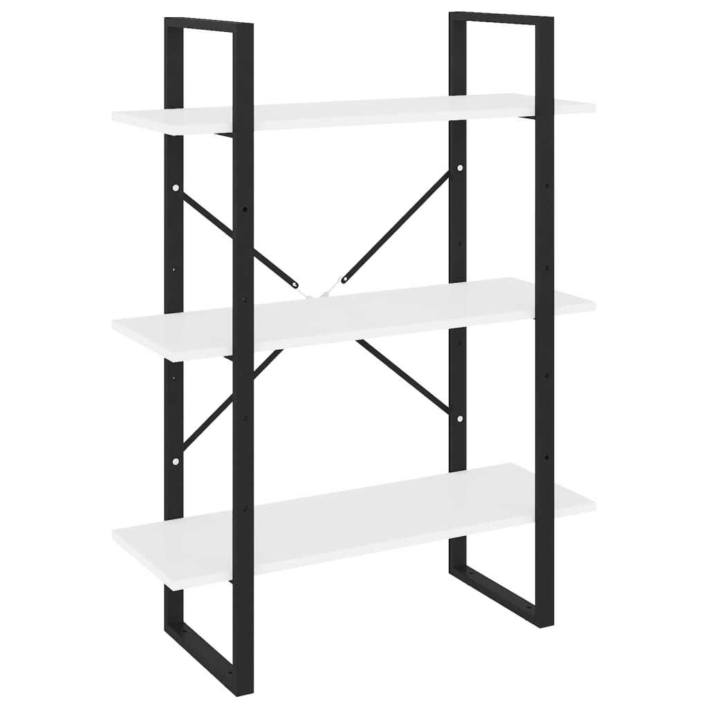 vidaXL Regał na książki, biały, 80x30x105 cm, materiał drewnopochodny