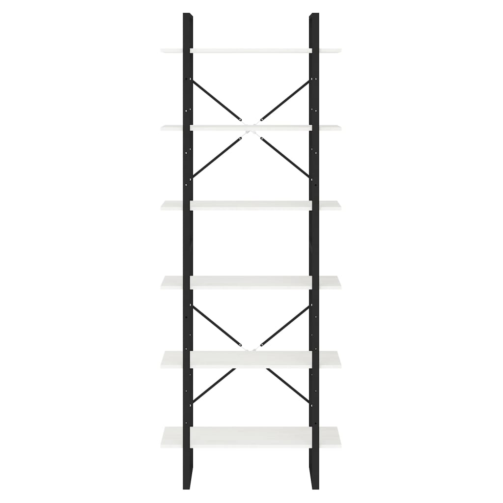 vidaXL Wysoki regał, biały, 80x30x210 cm, lite drewno sosnowe