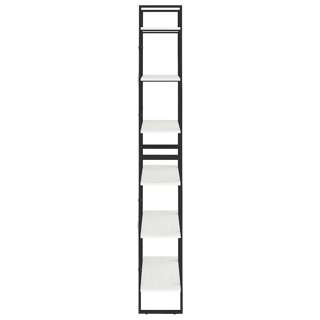 vidaXL Wysoki regał, biały, 80x30x210 cm, lite drewno sosnowe