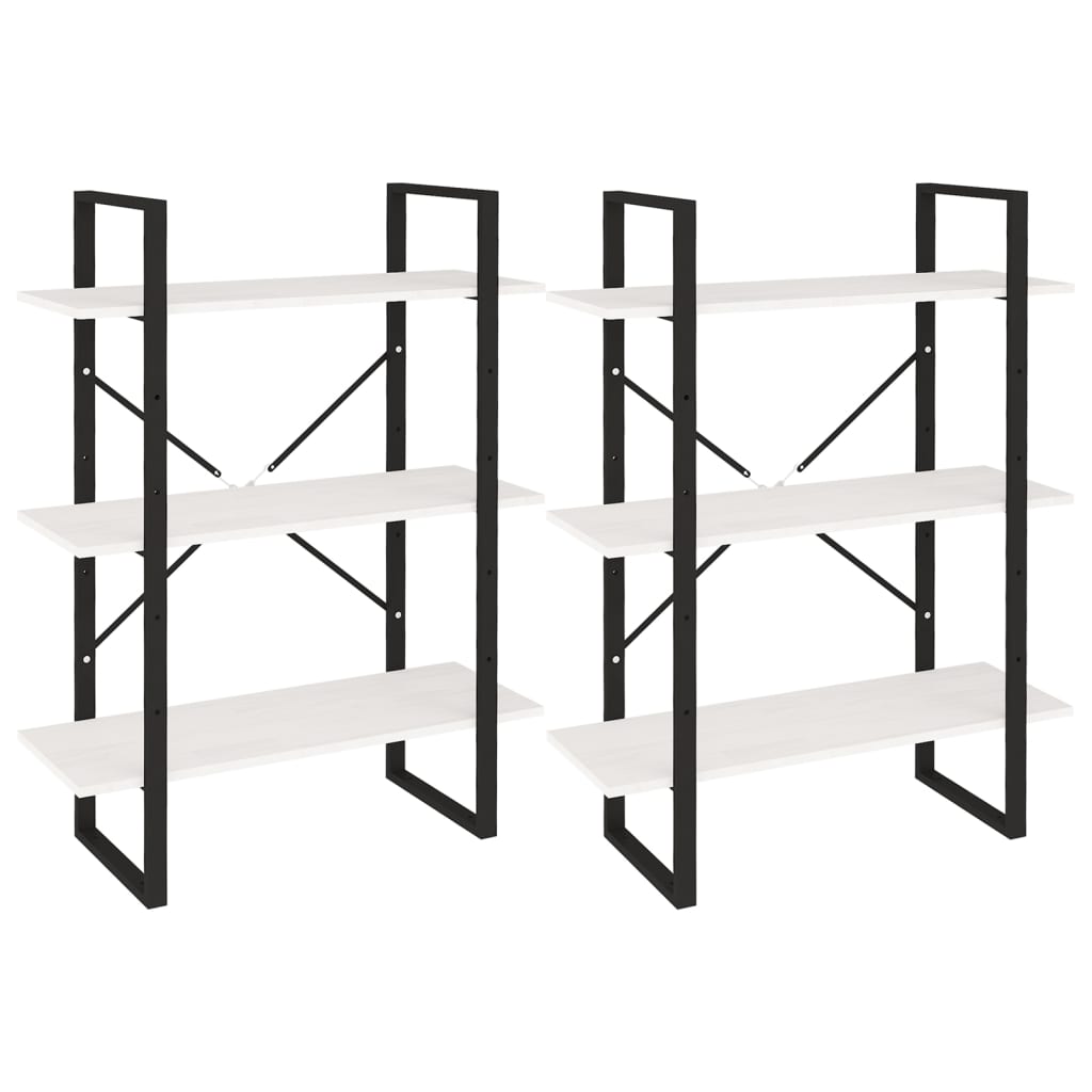 vidaXL Wysoki regał, biały, 80x30x210 cm, lite drewno sosnowe