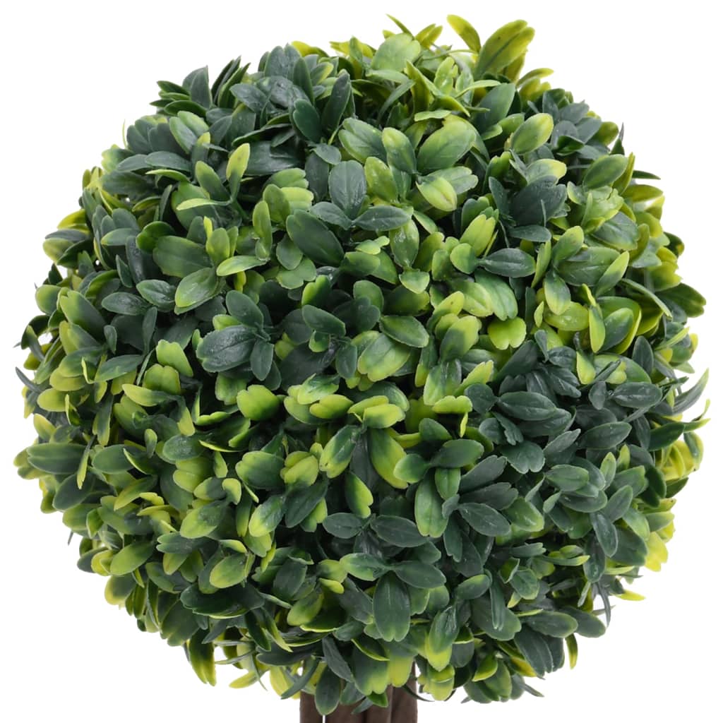 vidaXL Kule ze sztucznego bukszpanu w doniczce, 2 szt., zielone, 33 cm