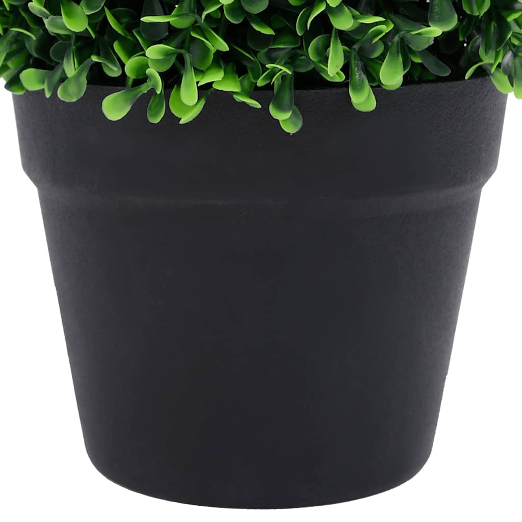 vidaXL Kule ze sztucznego bukszpanu w doniczce, 2 szt., zielone, 37 cm