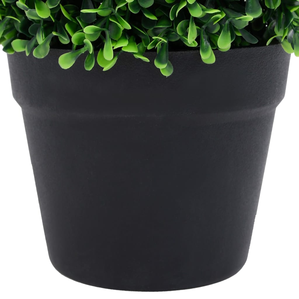 vidaXL Kule ze sztucznego bukszpanu w doniczce, 2 szt., zielone, 32 cm