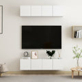 vidaXL Szafki TV, 4 szt., białe, 60x30x30 cm, materiał drewnopochodny