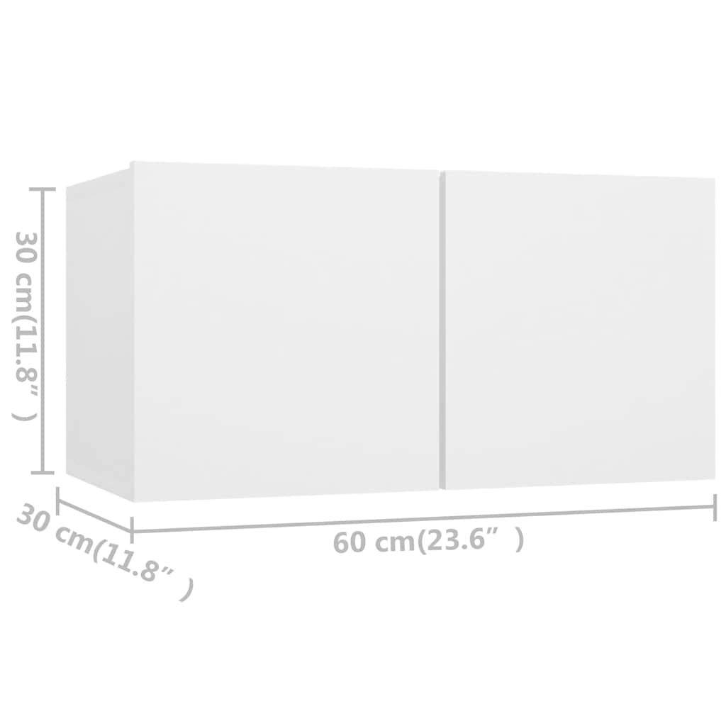 vidaXL 7-cz. zestaw szafek TV, biały, materiał drewnopochodny