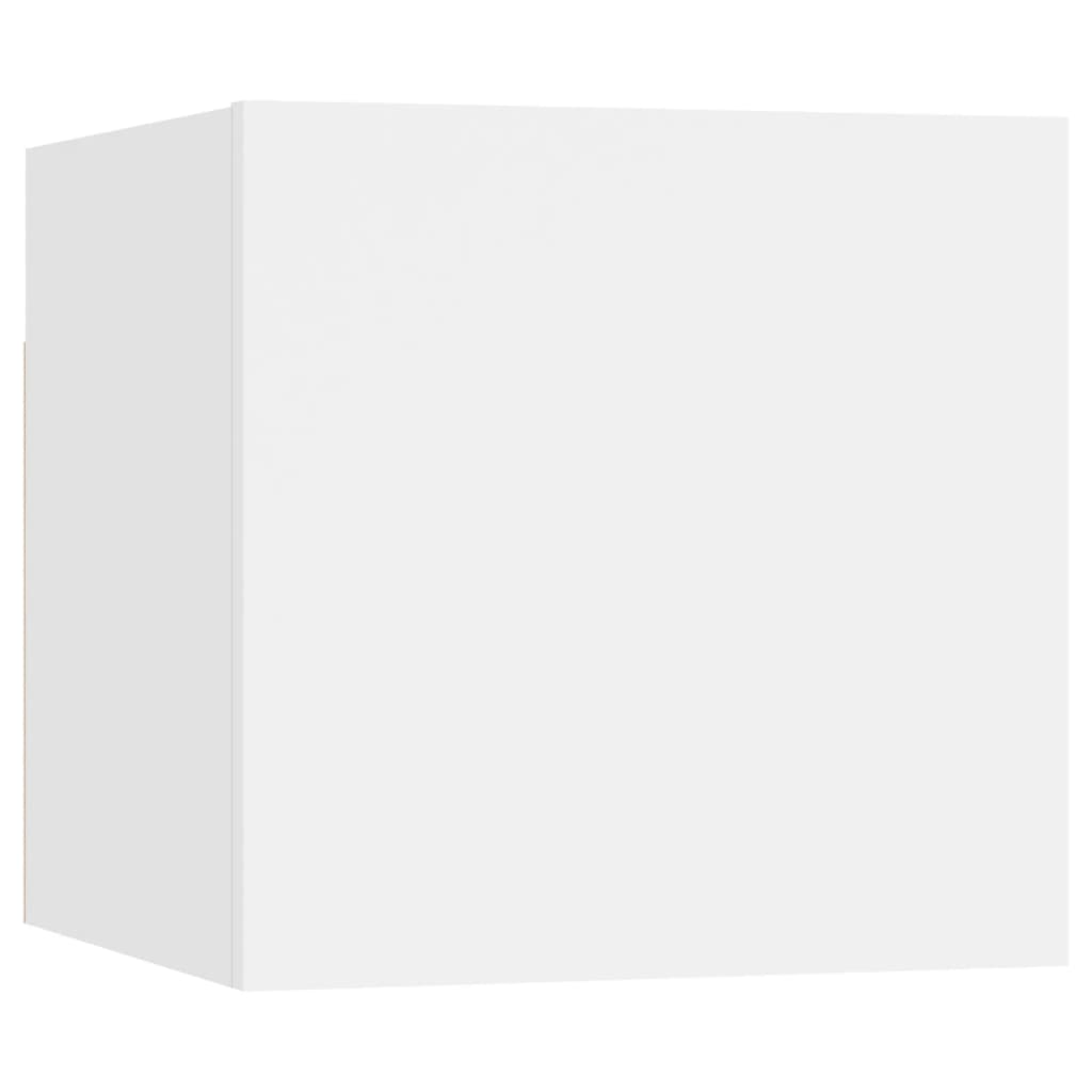 vidaXL Wiszące szafki TV, 8 szt., białe, 30,5 x 30 x 30 cm