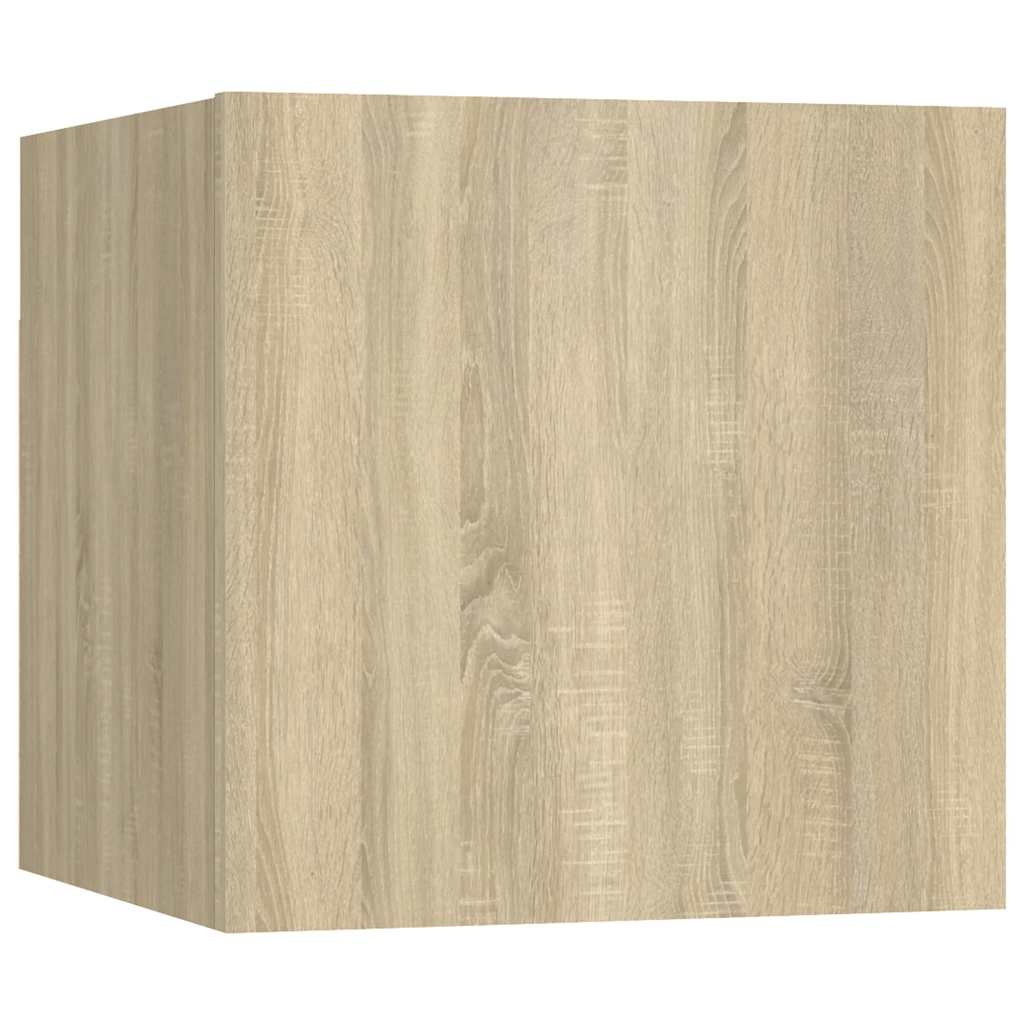 vidaXL Wiszące szafki telewizyjne, 8 szt., dąb sonoma, 30,5x30x30 cm