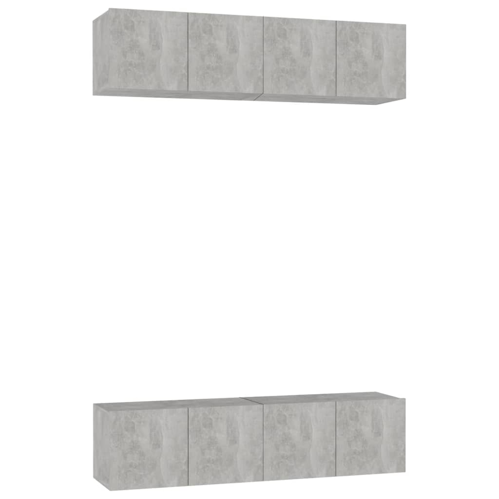 vidaXL Szafki TV, 4 szt., szarość betonu, 60x30x30 cm