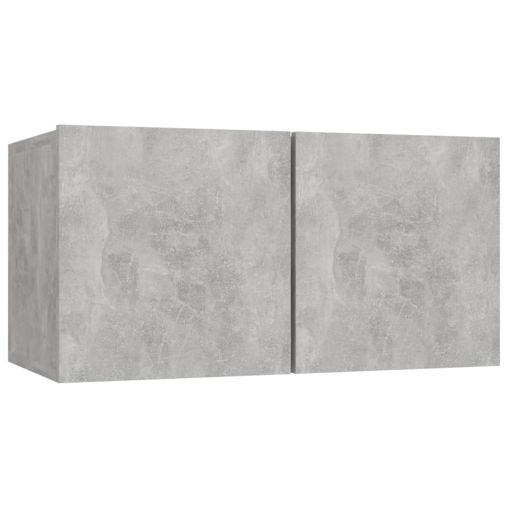 vidaXL 4-cz. zestaw szafek TV, szarość betonu, płyta wiórowa