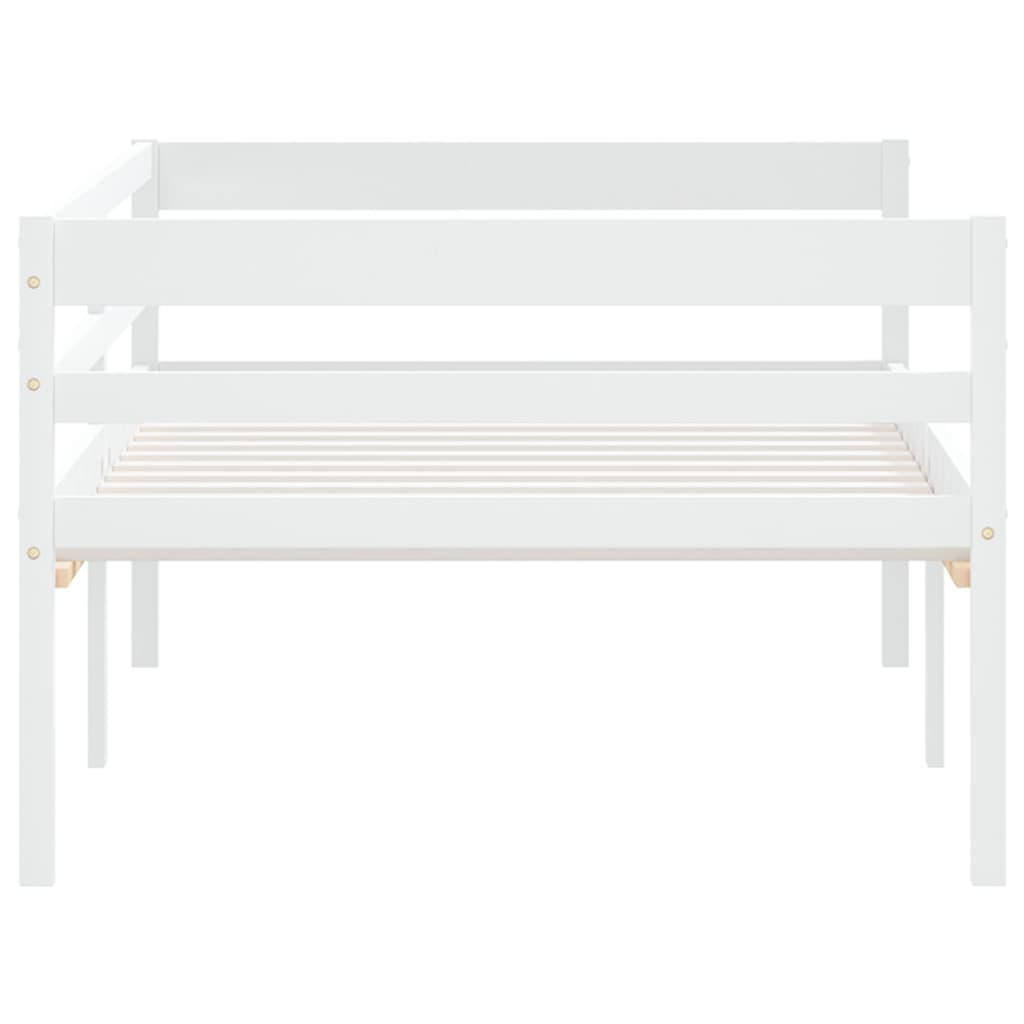 vidaXL Rama łóżka, biała, lite drewno sosnowe, 90 x 200 cm
