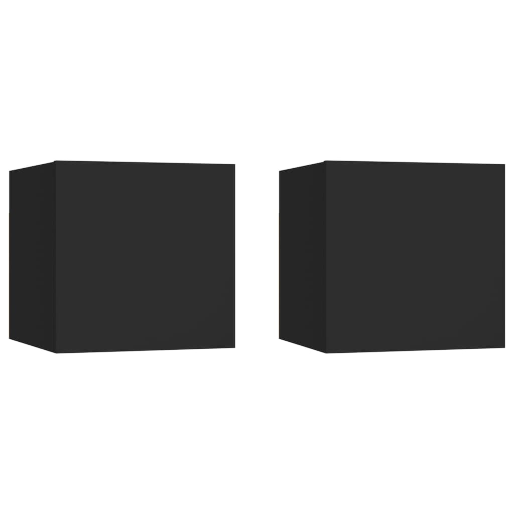 vidaXL Szafki nocne, 2 szt., czarne, 30,5x30x30 cm