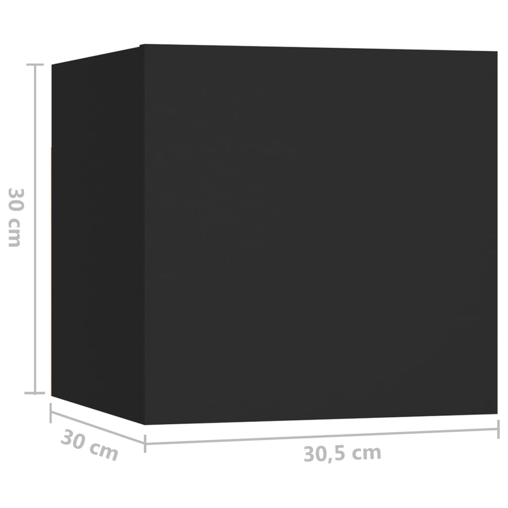 vidaXL Szafki nocne, 2 szt., czarne, 30,5x30x30 cm