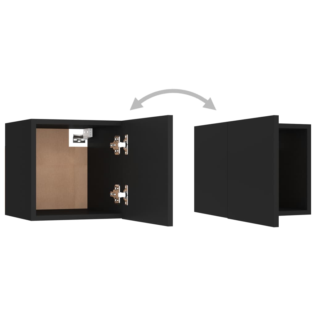 vidaXL Szafki nocne, 2 szt., czarne, 30,5x30x30 cm