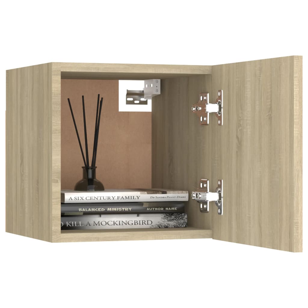 vidaXL Szafka nocna, dąb sonoma 30,5x30x30 cm, materiał drewnopochodny
