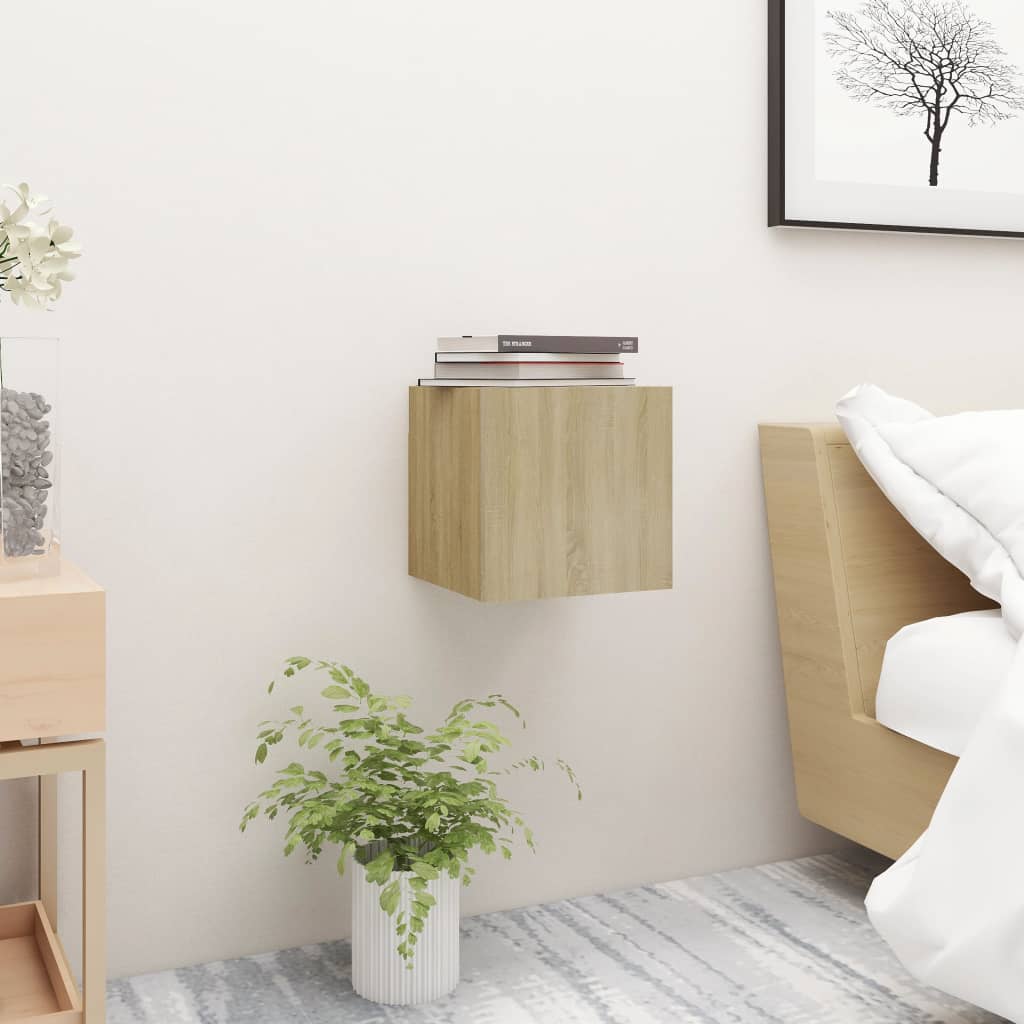 vidaXL Szafka nocna, dąb sonoma 30,5x30x30 cm, materiał drewnopochodny