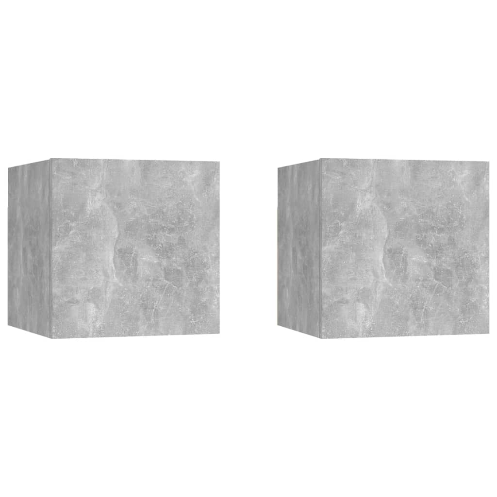 vidaXL Szafki nocne, 2 szt., betonowa szarość, 30,5x30x30 cm