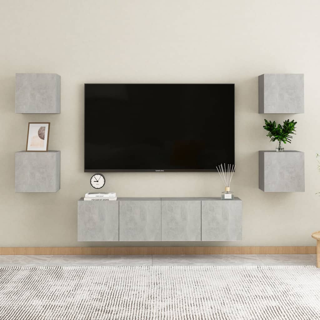 vidaXL Szafki nocne, 2 szt., betonowa szarość, 30,5x30x30 cm