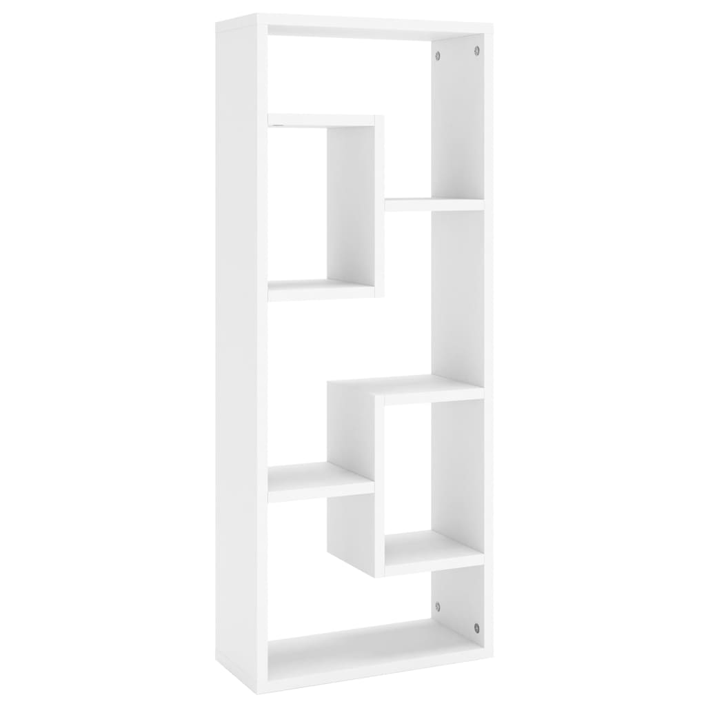vidaXL Półka ścienna, biała, 36x16x90 cm, materiał drewnopochodny