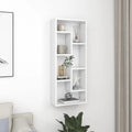 vidaXL Półka ścienna, biała, 36x16x90 cm, materiał drewnopochodny