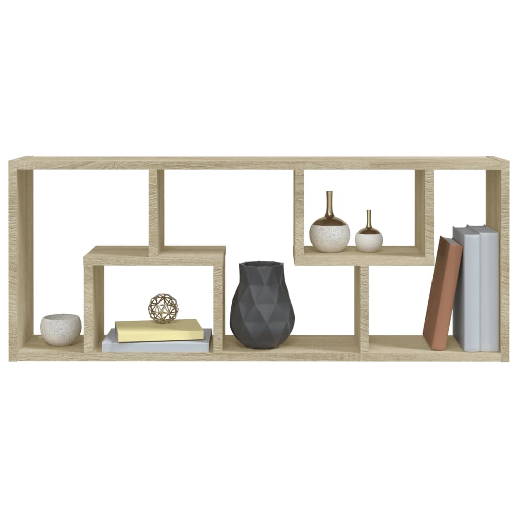vidaXL Półka ścienna, dąb sonoma, 36x16x90 cm, materiał drewnopochodny