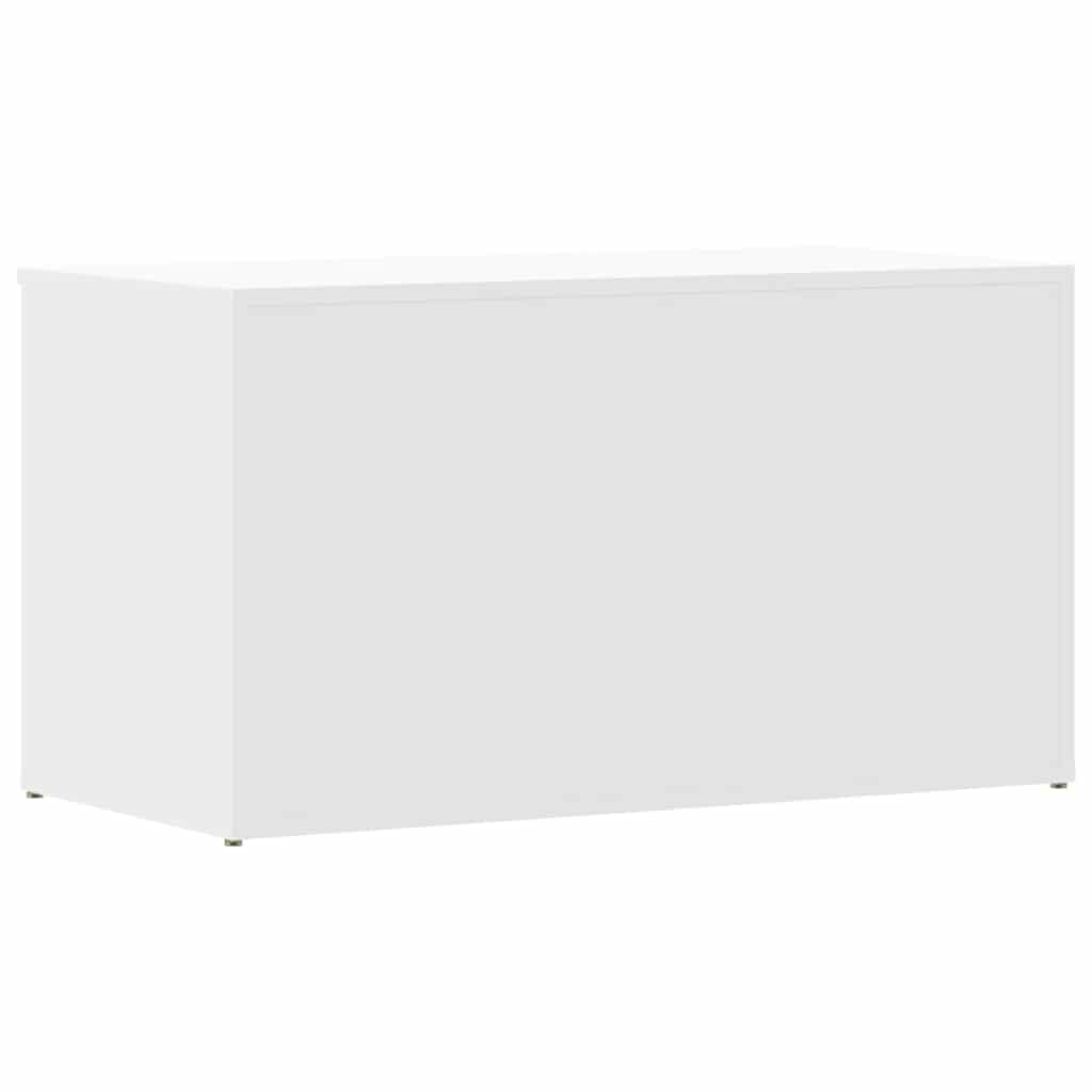 vidaXL Skrzynia, biała, 84x42x46 cm, materiał drewnopochodny
