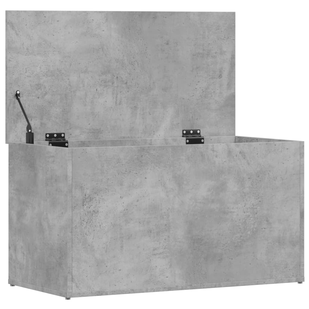 vidaXL Skrzynia, szarość betonu, 84x42x46 cm, materiał drewnopochodny