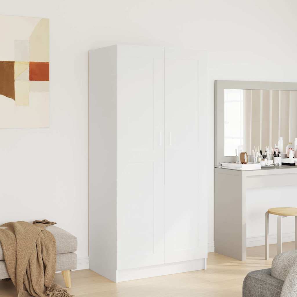 vidaXL Szafa, biała, 82,5x51,5x180 cm, materiał drewnopochodny