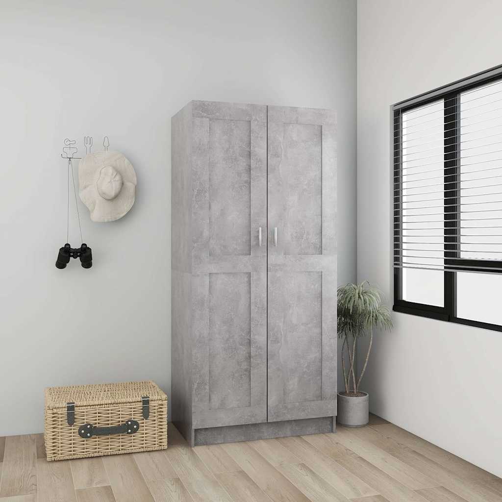 vidaXL Szafa, kolor betonowy szary, 82,5x51,5x180 cm