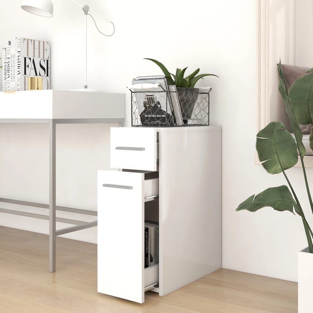 vidaXL Szafka apteczna, biała, 20x45,5x60 cm, materiał drewnopochodny