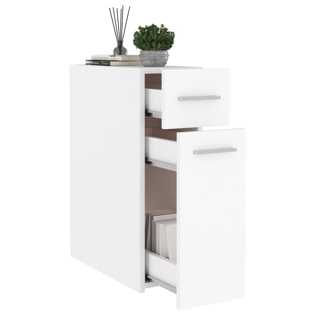 vidaXL Szafka apteczna, biała, 20x45,5x60 cm, materiał drewnopochodny