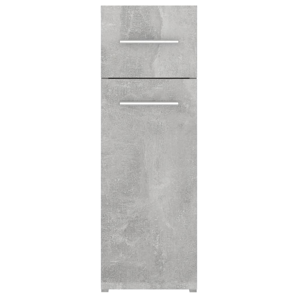 vidaXL Szafka apteczna, szarość betonu, 20x45,5x60 cm