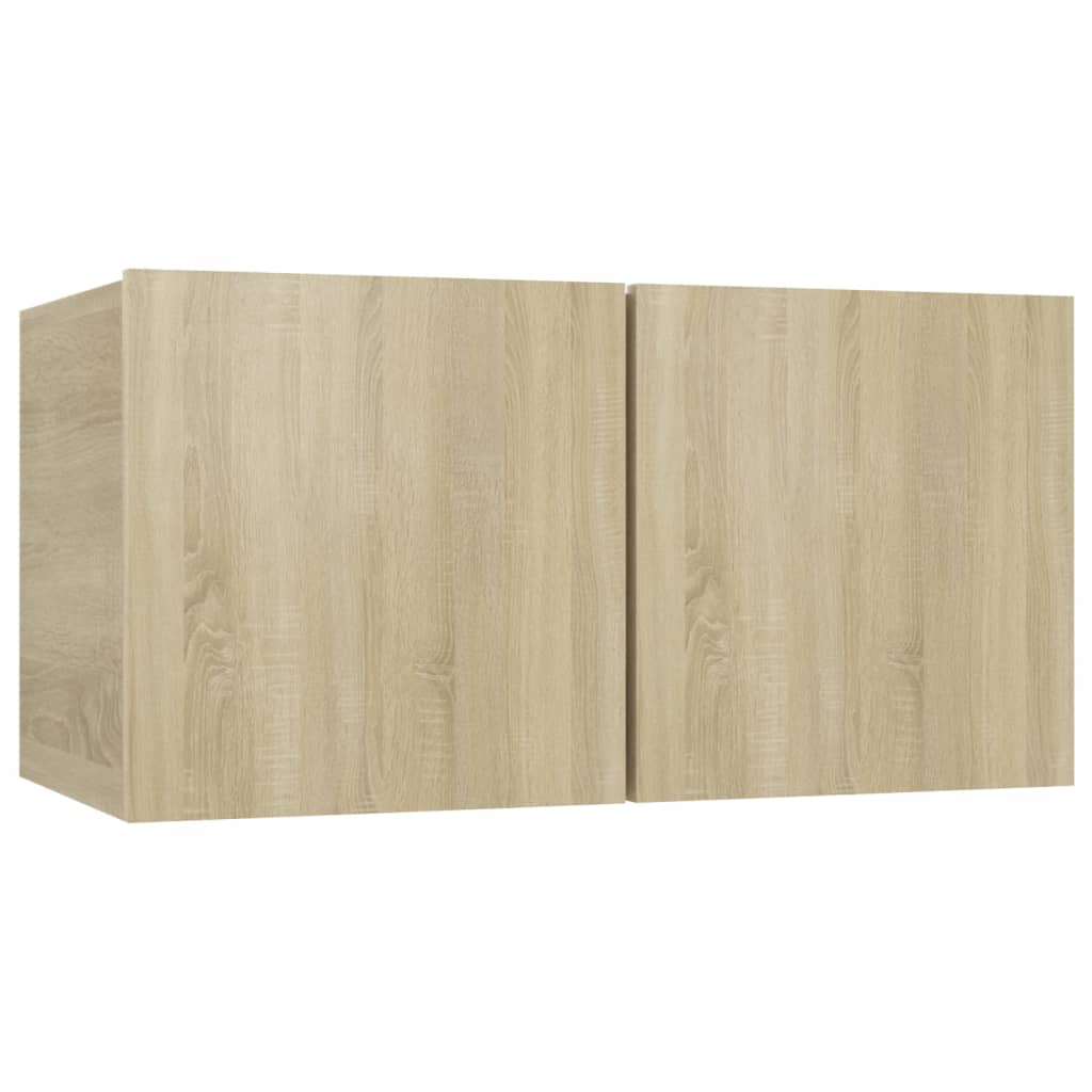 vidaXL Szafki wiszące pod TV, dąb sonoma, 60x30x30 cm