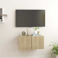 vidaXL Szafki wiszące pod TV, dąb sonoma, 60x30x30 cm