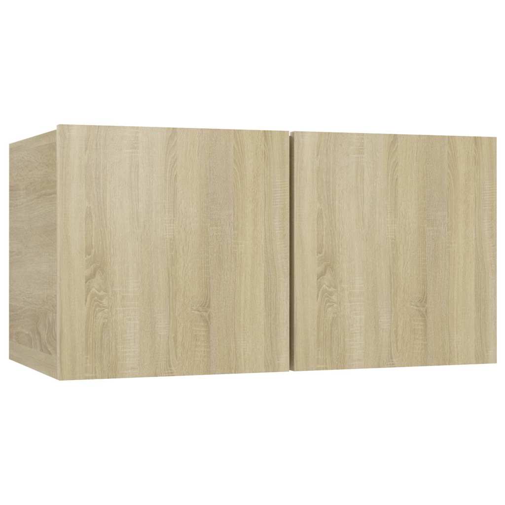 vidaXL Szafki wiszące pod TV 2 szt., dąb sonoma, 60x30x30 cm