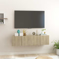 vidaXL Szafki wiszące pod TV 2 szt., dąb sonoma, 60x30x30 cm