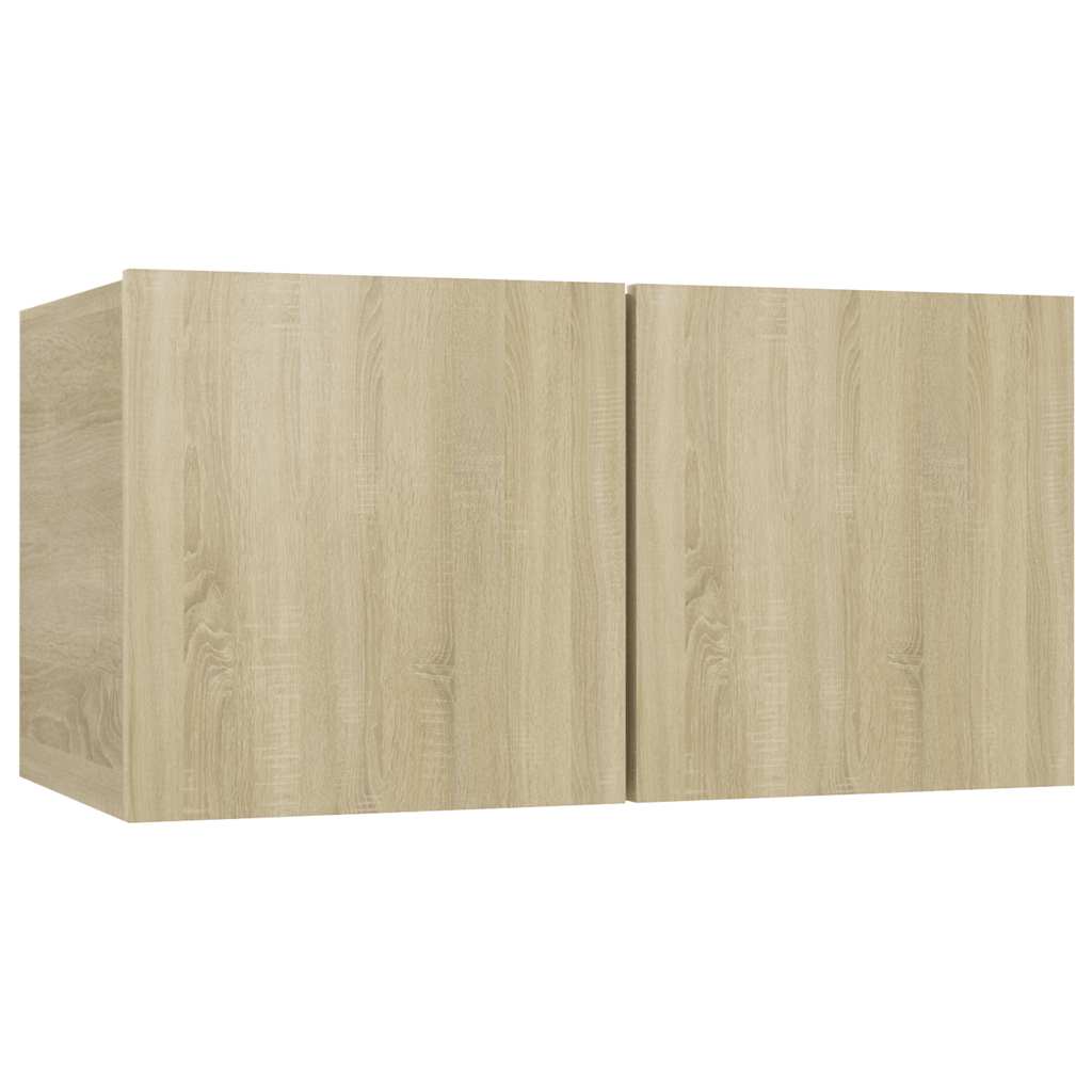 vidaXL Szafki wiszące pod TV 3 szt., dąb sonoma, 60x30x30 cm