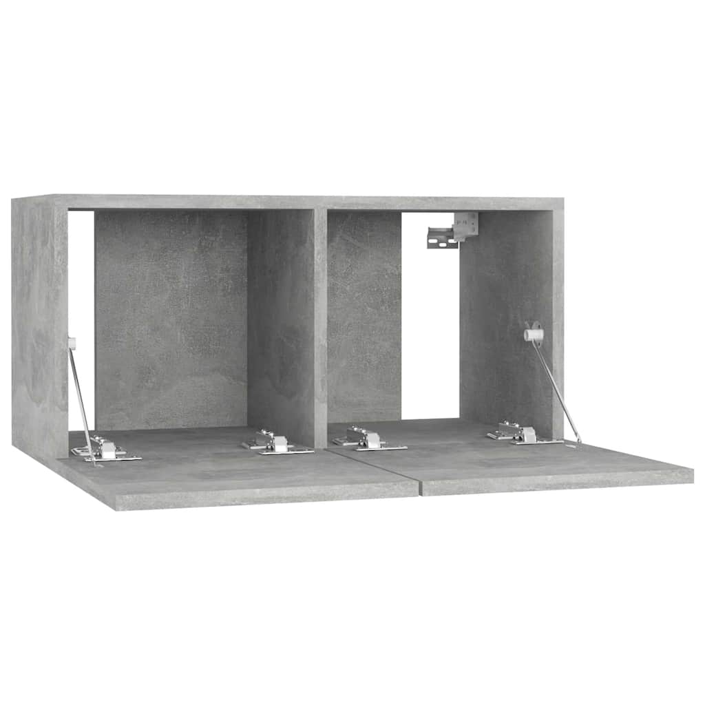 vidaXL Szafki wiszące pod TV, szarość betonu, 60x30x30 cm