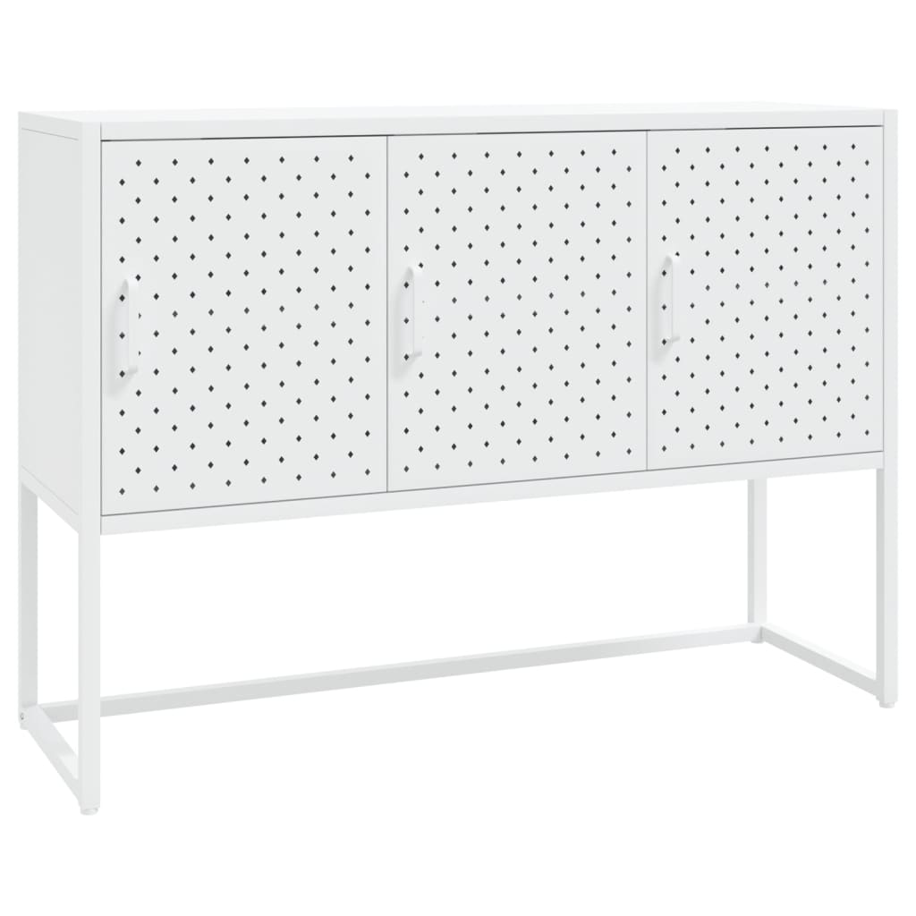 vidaXL Szafka boczna, biała, 105x35x75 cm, stal