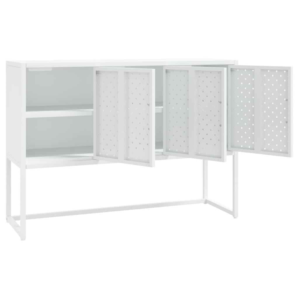 vidaXL Szafka boczna, biała, 105x35x75 cm, stal