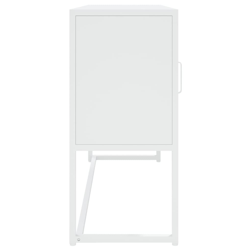 vidaXL Szafka boczna, biała, 105x35x75 cm, stal