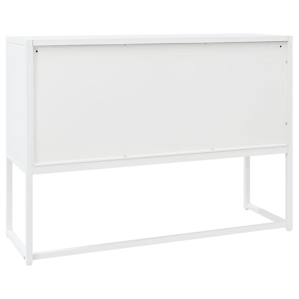 vidaXL Szafka boczna, biała, 105x35x75 cm, stal