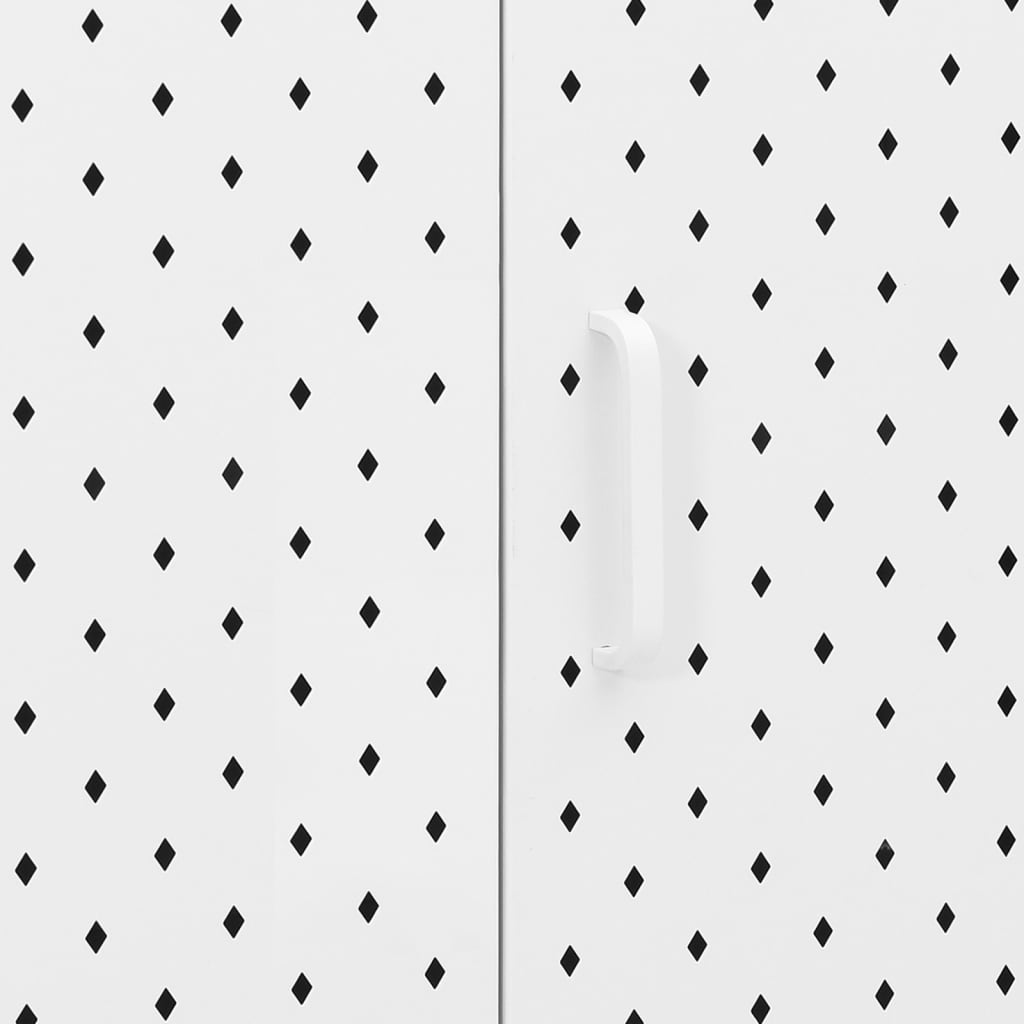 vidaXL Szafka boczna, biała, 105x35x75 cm, stal