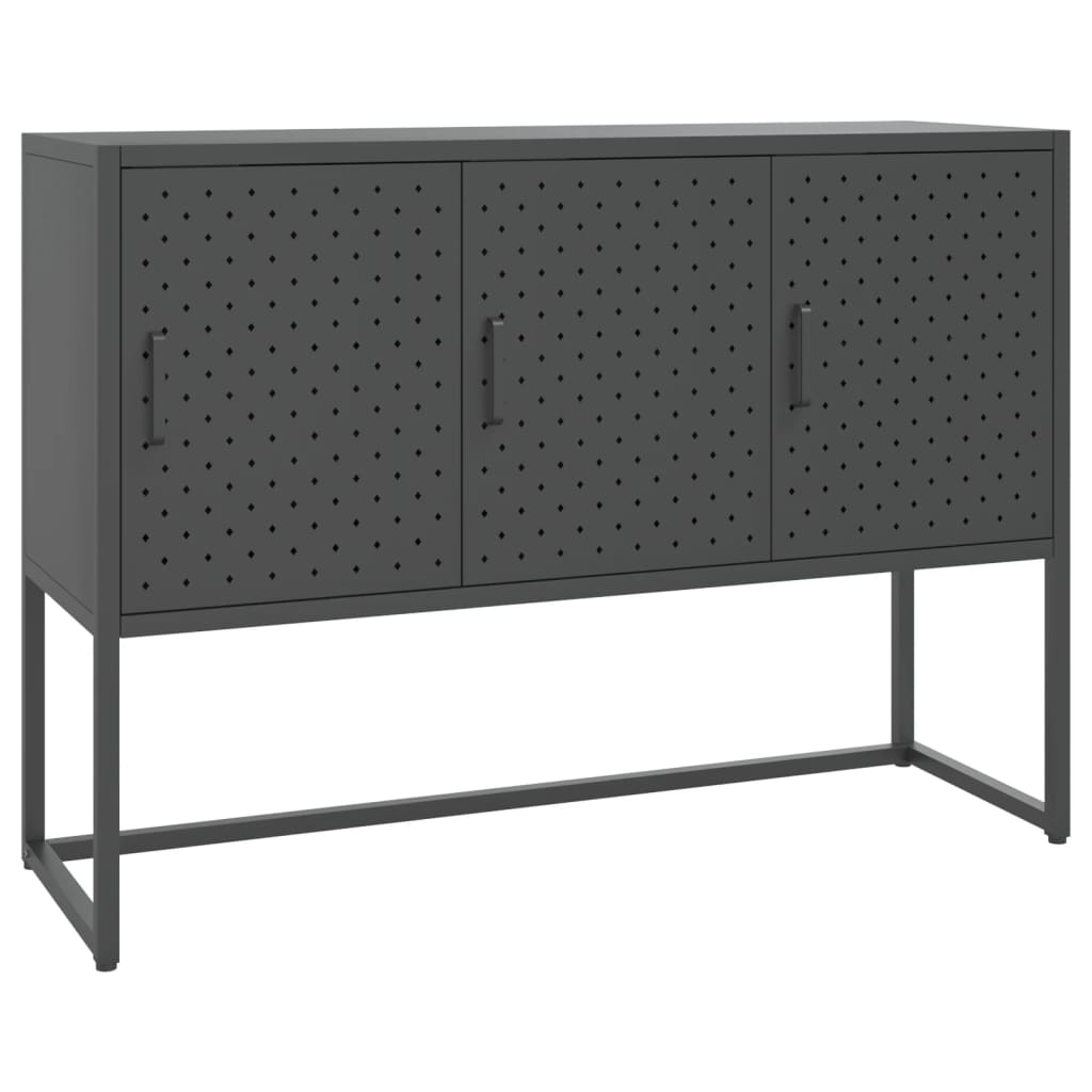 vidaXL Szafka boczna, antracytowa, 105x35x75 cm, stal