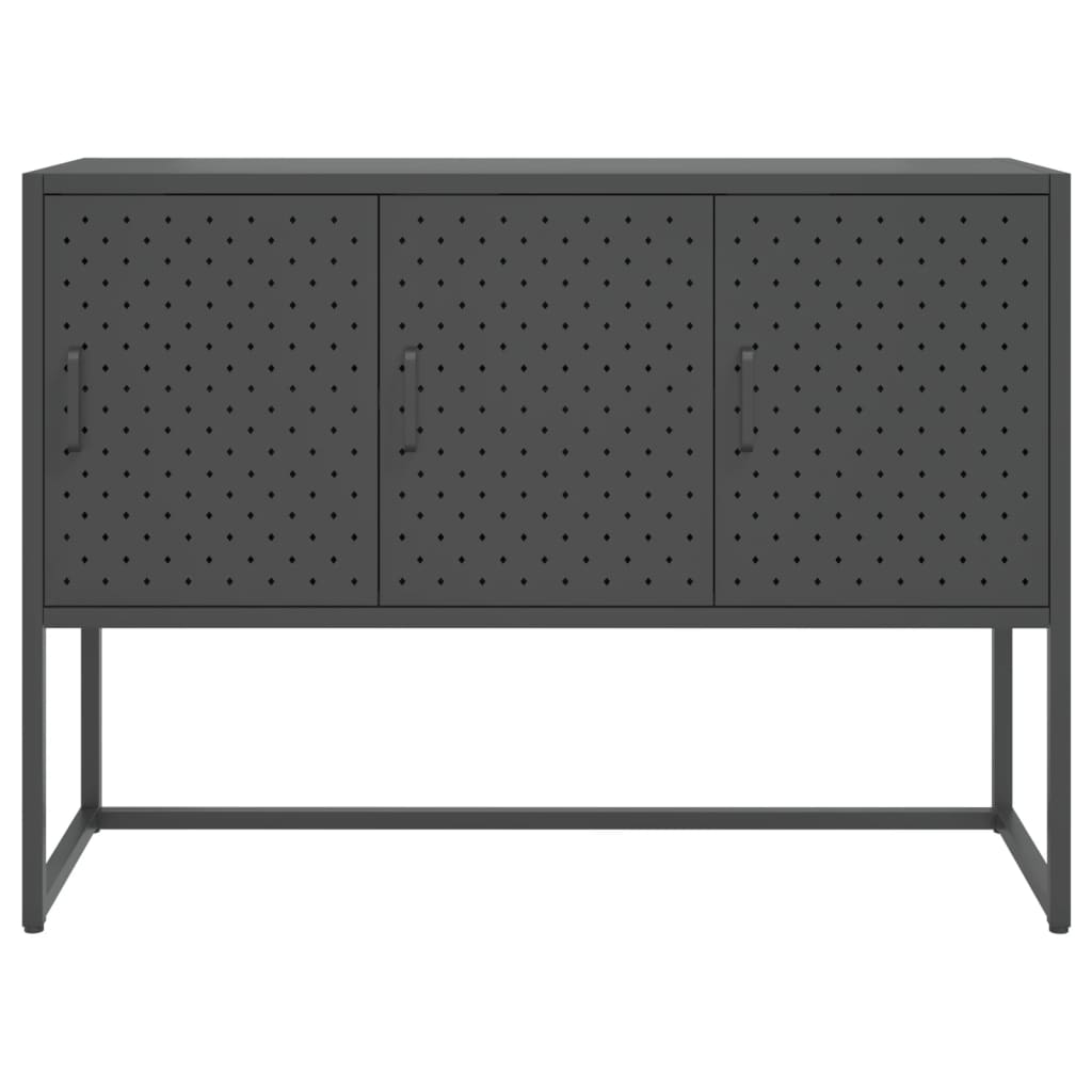vidaXL Szafka boczna, antracytowa, 105x35x75 cm, stal