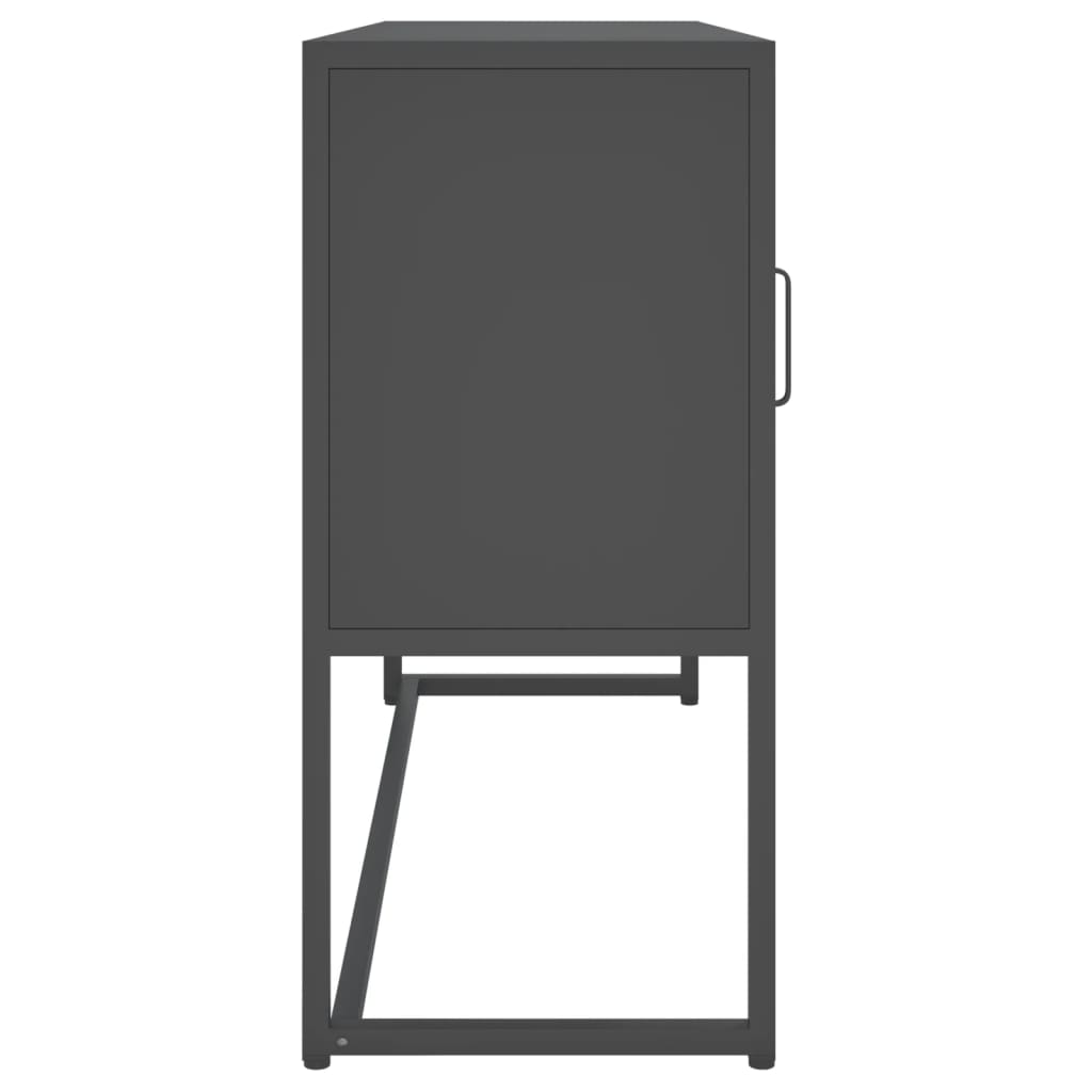 vidaXL Szafka boczna, antracytowa, 105x35x75 cm, stal